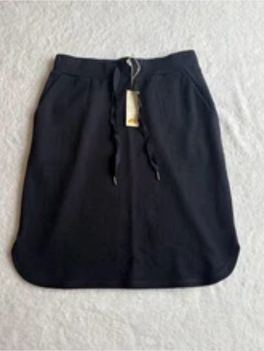 C&C California Black Drawstring Midi Skirt